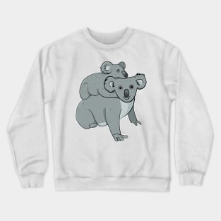 Cute Koala walking with Baby Crewneck Sweatshirt